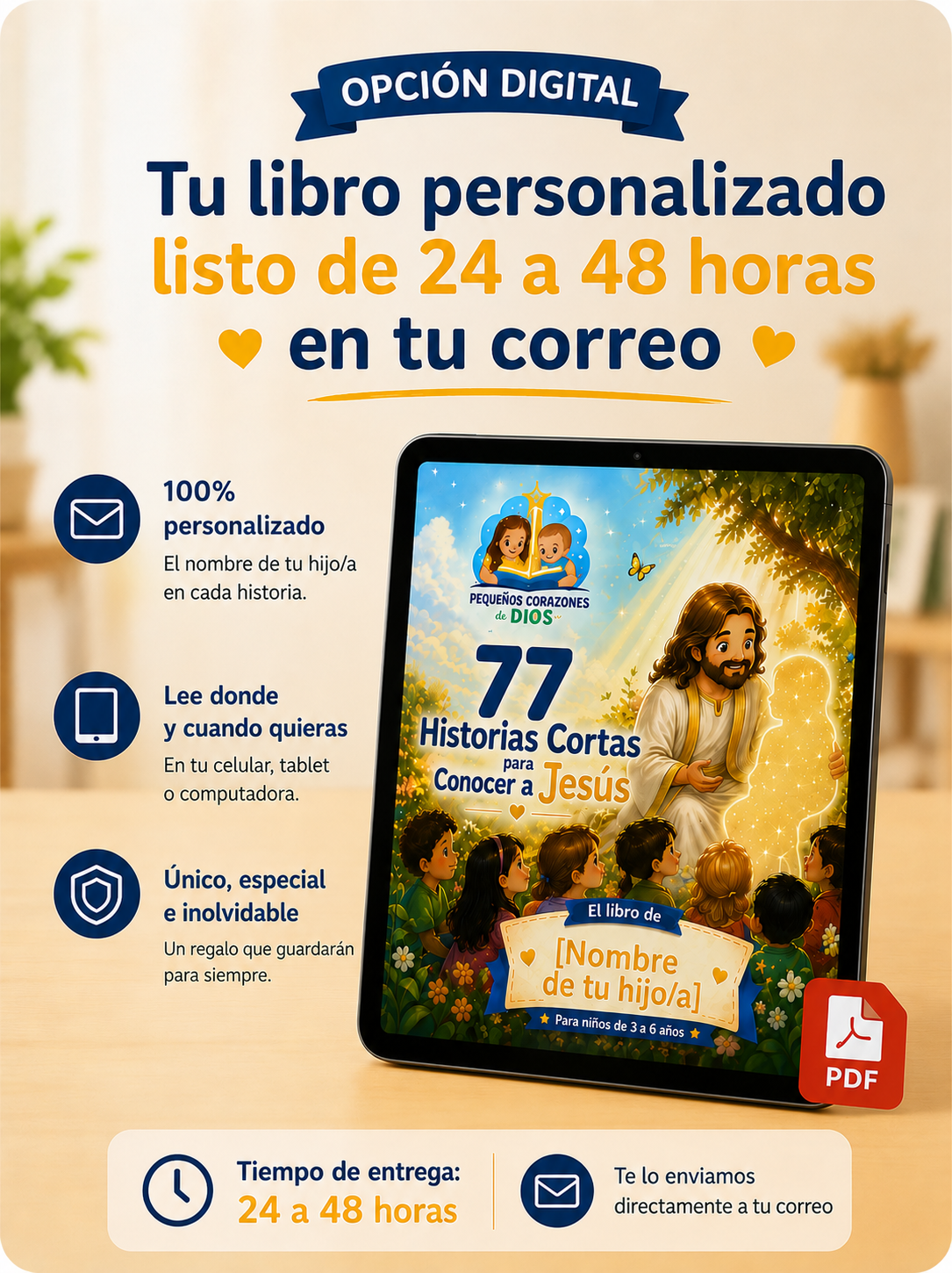 77 Historias Cortas para Conocer a Jesús — Libro Personalizado