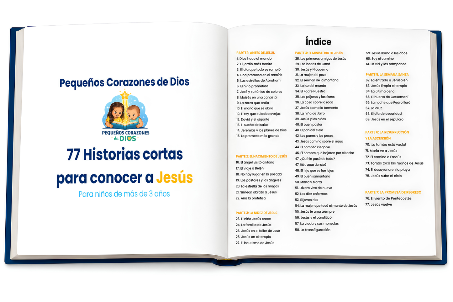 77 Historias Cortas para Conocer a Jesús — Libro Personalizado